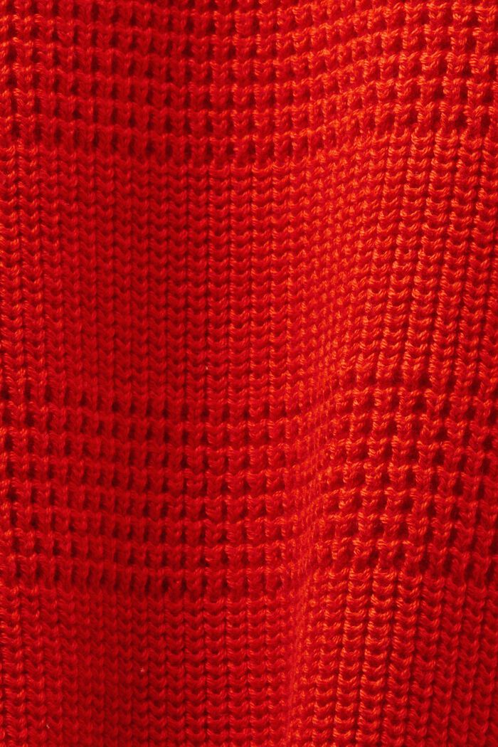 Structured Knit Cardigan, RED, detail image number 4