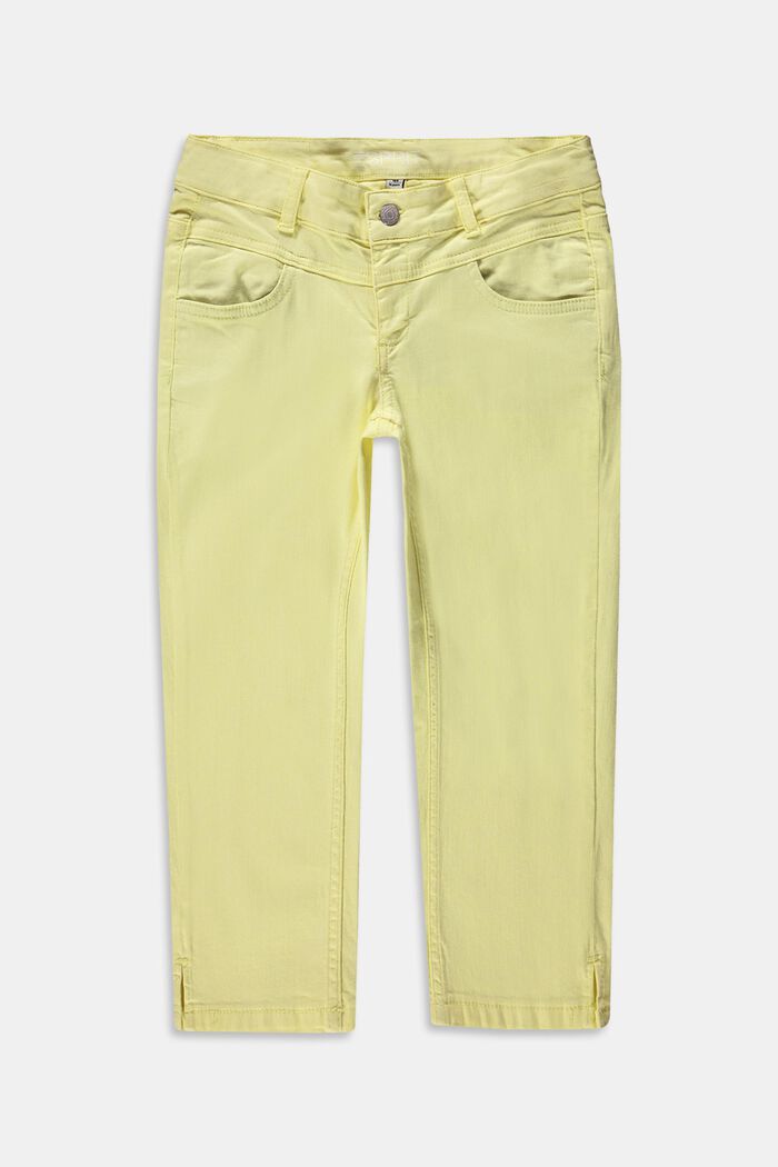 Capri trousers with an adjustable waistband, LIME YELLOW, detail image number 0