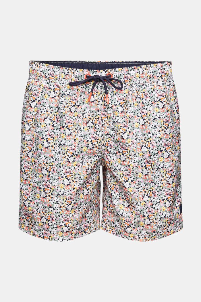 Swim shorts with a mille-fleurs print
