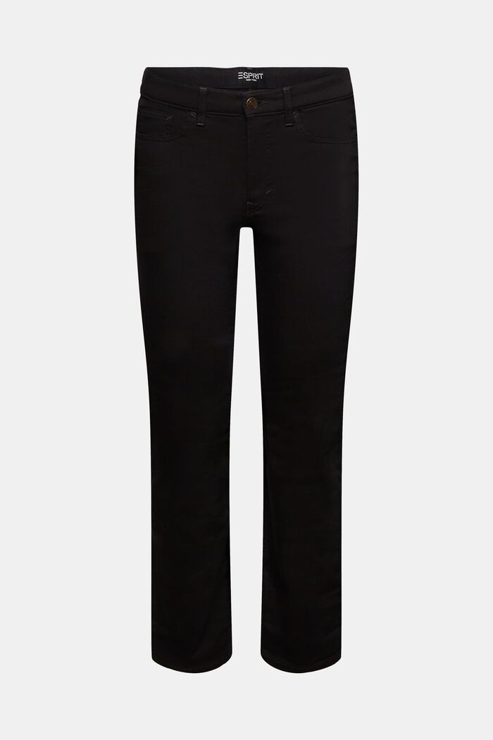 Mid-Rise Straight Jeans, BLACK RINSE, detail image number 7