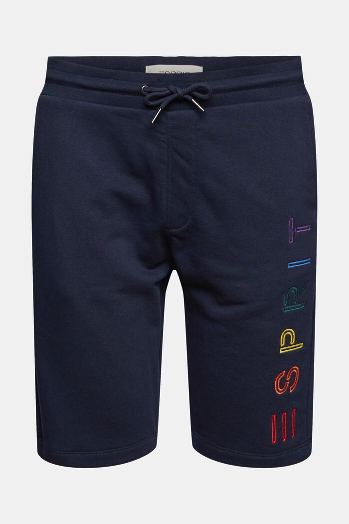 Blended cotton sweat shorts, NAVY, detail image number 7