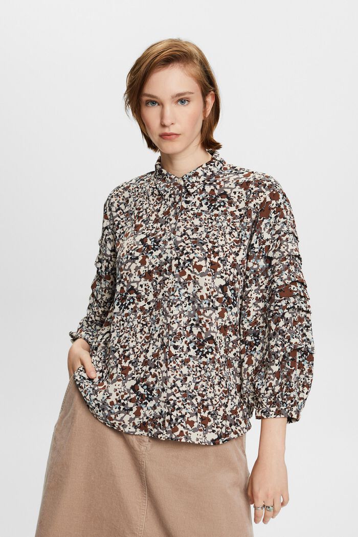 ESPRIT - Recycled: patterned blouse at our online shop