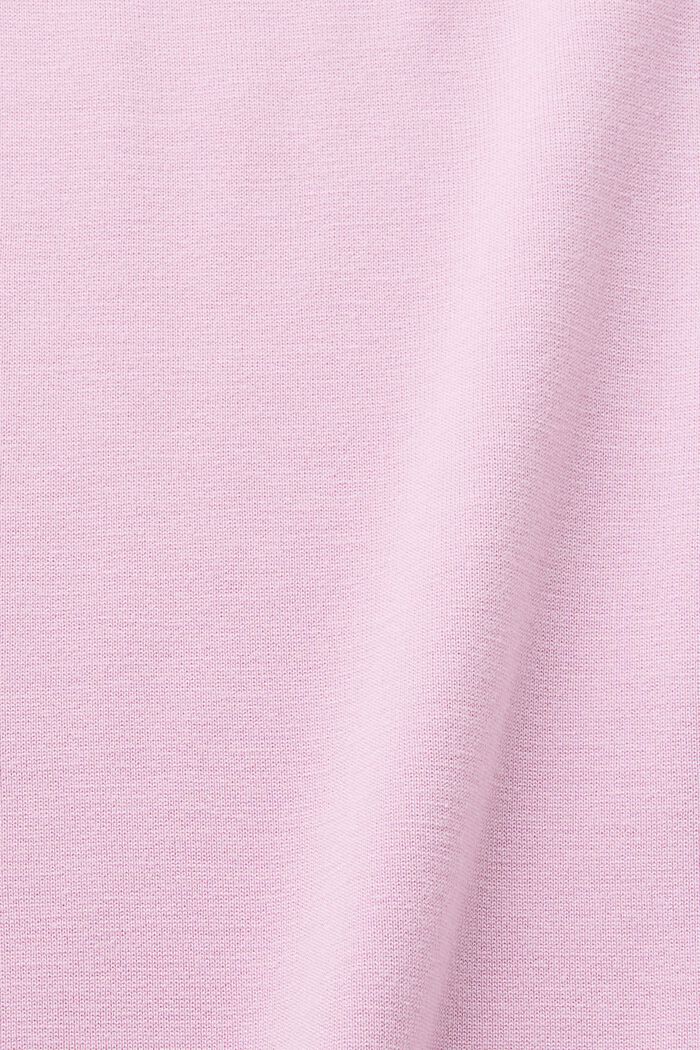 Viscose T-shirt with a wide round neckline, LILAC, detail image number 5