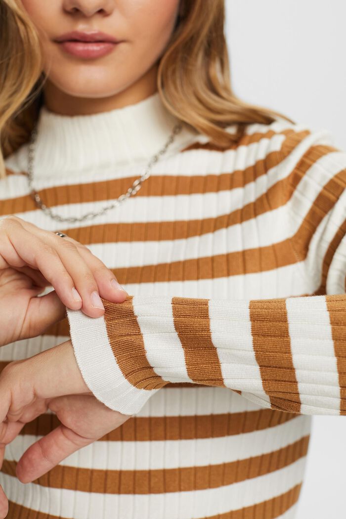 Striped rib-knit jumper, NEW OFF WHITE, detail image number 4