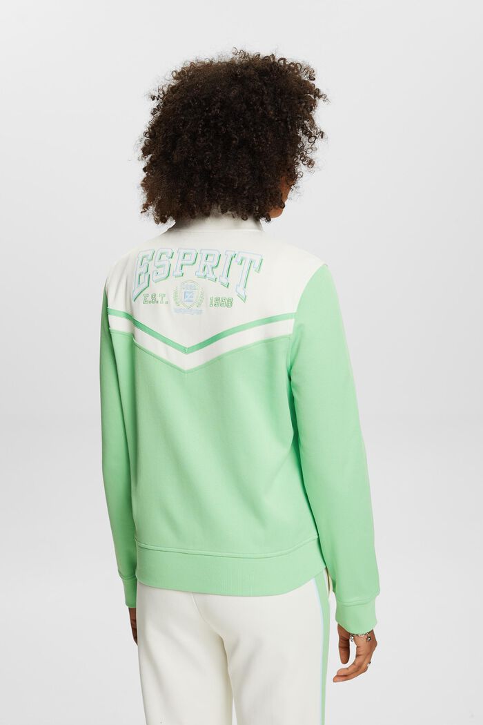 Two-Tone Track Jacket, LIGHT GREEN, detail image number 2