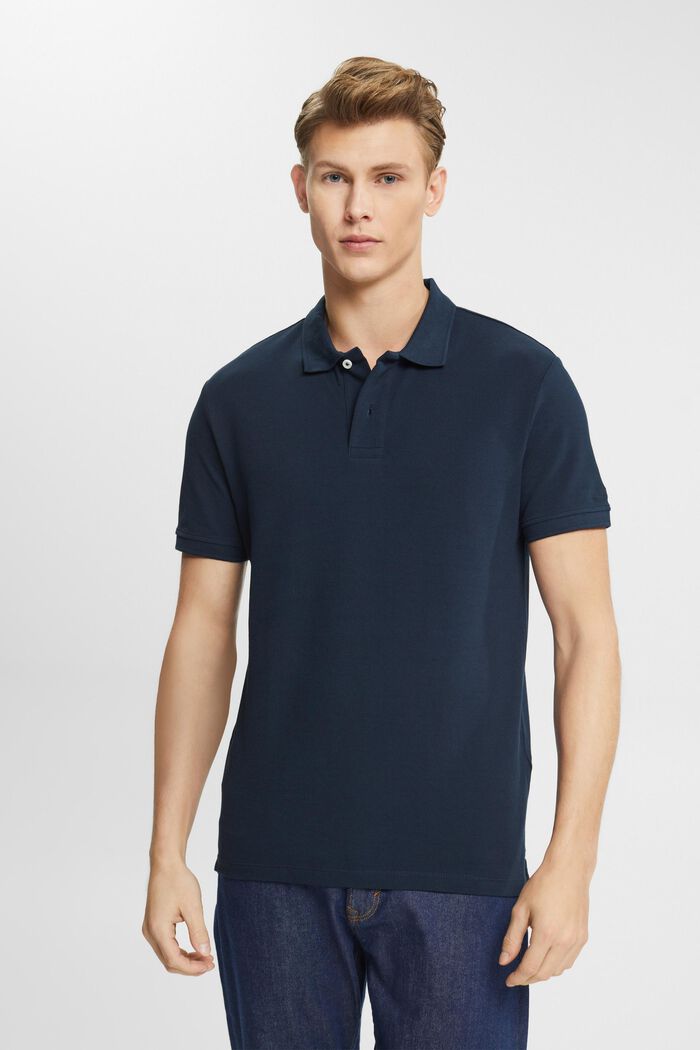 Slim fit polo shirt, NAVY, detail image number 0