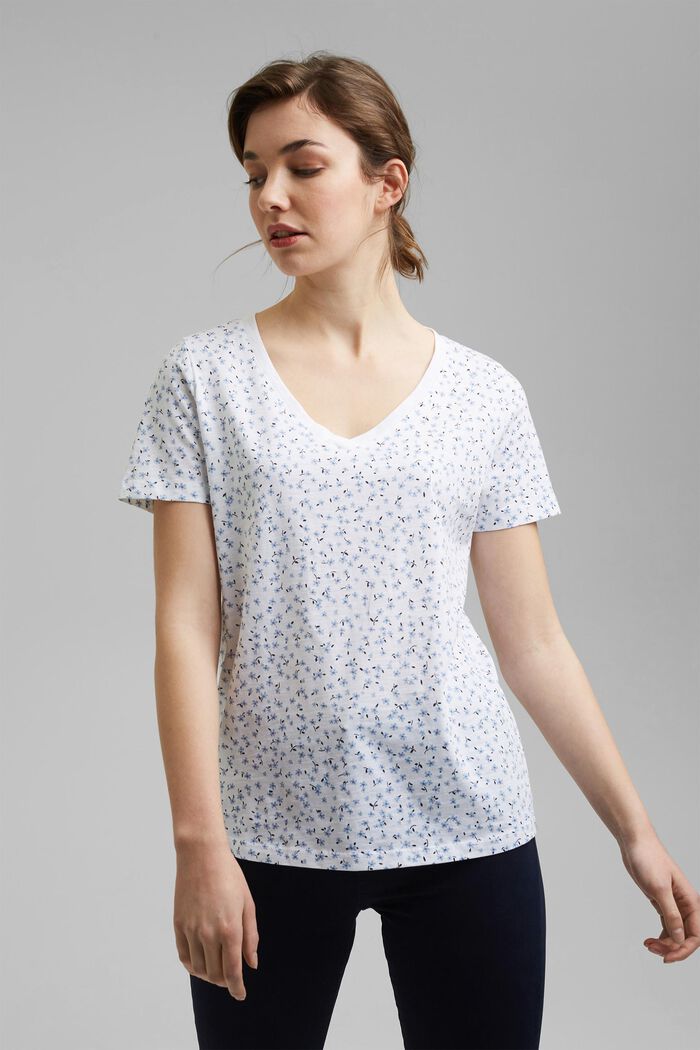 Printed T-shirt in 100% organic cotton, WHITE, detail image number 0