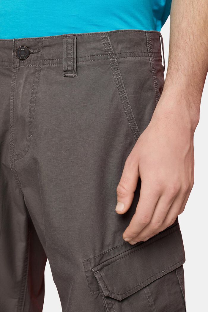 Cargo shorts, 100% cotton, DARK GREY, detail image number 2