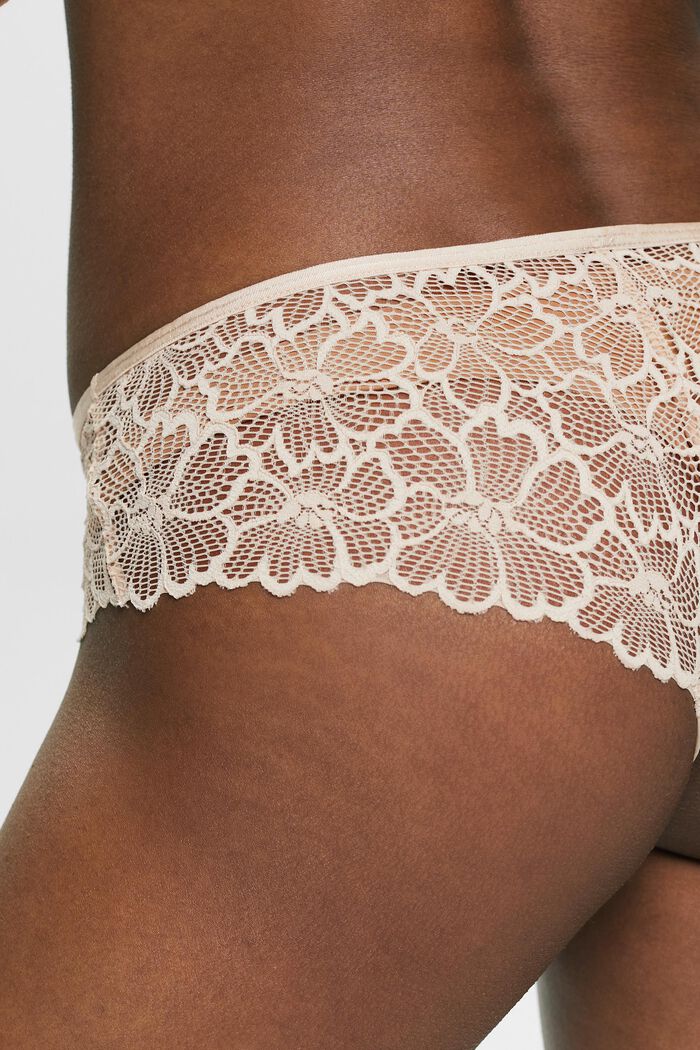 Brazilian Hipster Lace Shorts, SAND, detail image number 3
