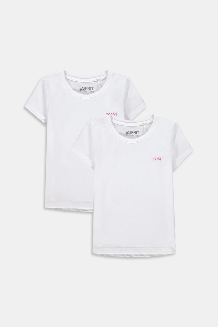 Double pack of T-shirts made of 100% cotton, WHITE, detail image number 0