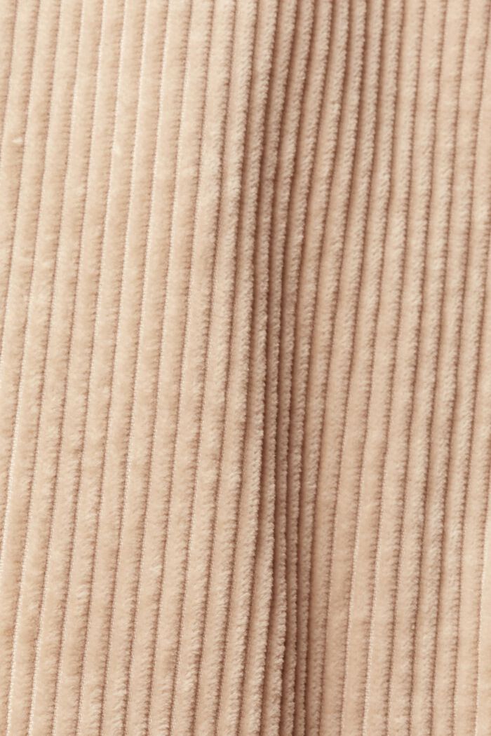 Cropped wide leg corduroy trousers, BEIGE, detail image number 1