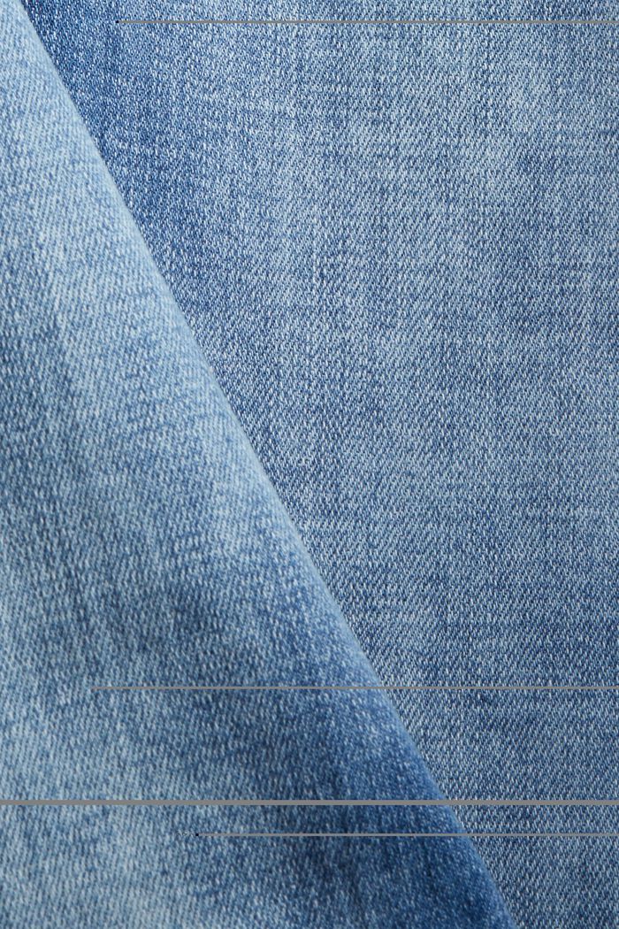 Ankle-length jeans in a vintage look, organic cotton, BLUE MEDIUM WASHED, detail image number 4