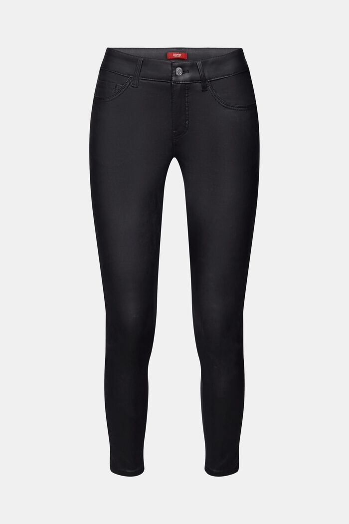ESPRIT - Mid-Rise Skinny Leg Coated Trousers at our online shop