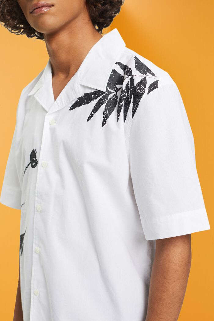 Shirt with big flower print, WHITE, detail image number 2