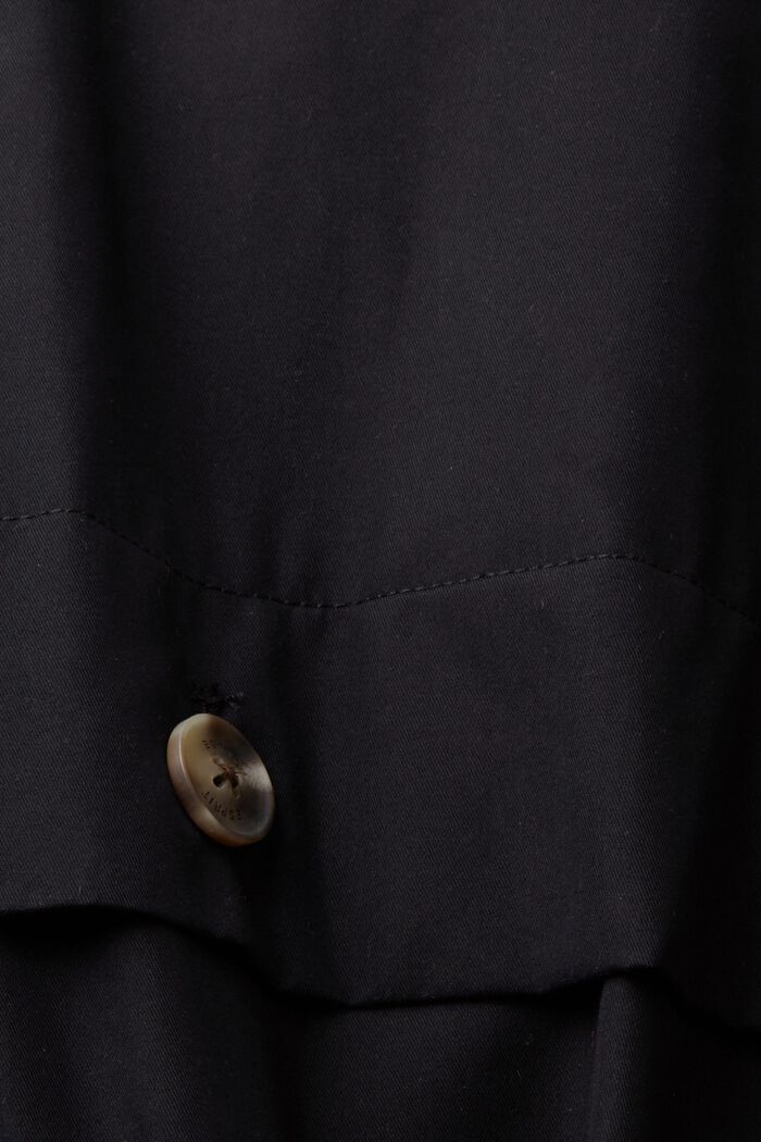 Double-breasted trench coat with belt, BLACK, detail image number 5