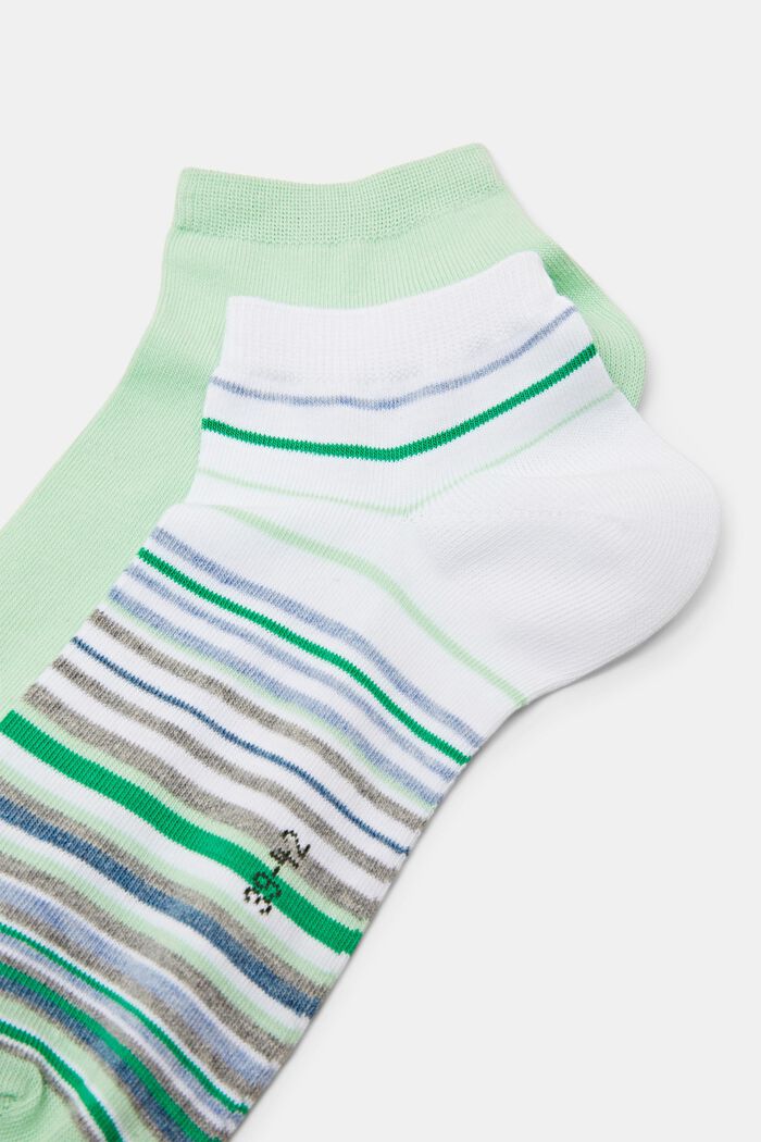 2-Pack Organic Cotton Socks, GREEN/OFF WHITE, detail image number 2