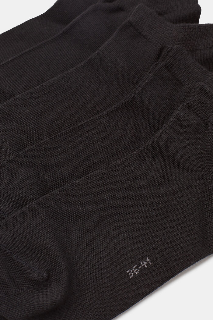 5-pair pack of blended cotton socks, BLACK, detail image number 2