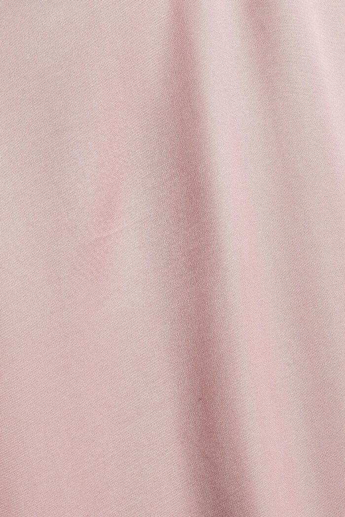 Satin blouse with balloon sleeves, OLD PINK, detail image number 4