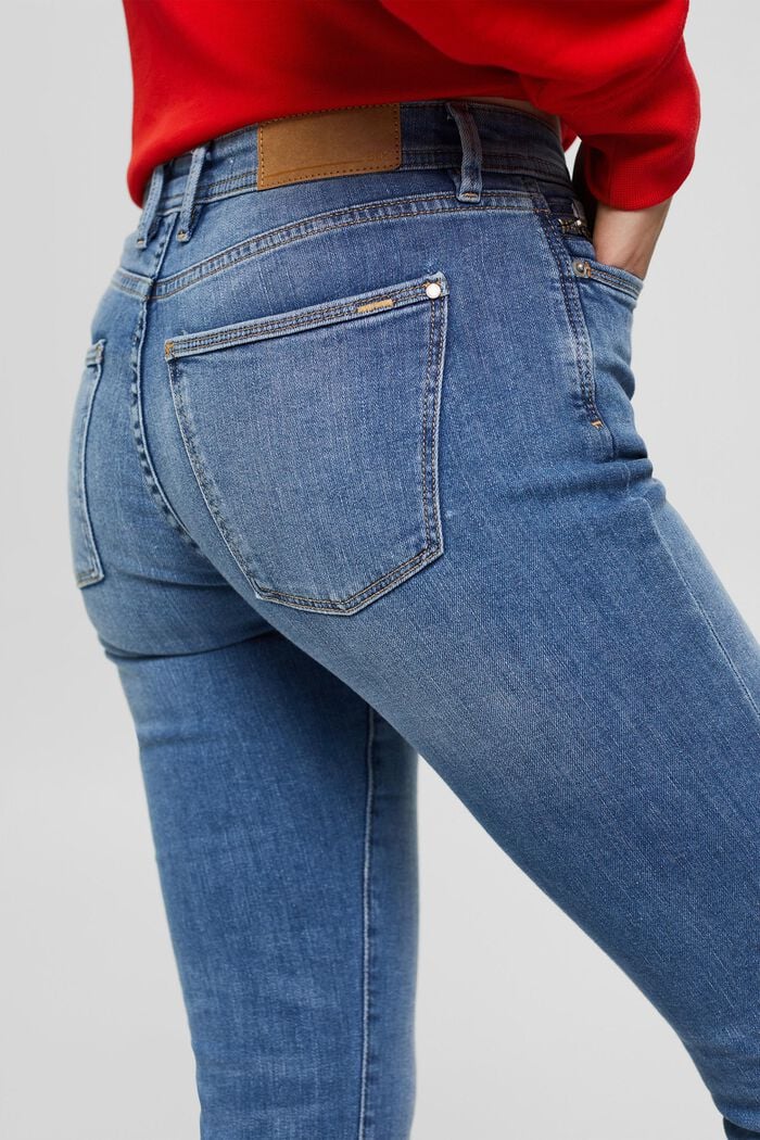 Low-rise stretch jeans, BLUE MEDIUM WASHED, detail image number 5