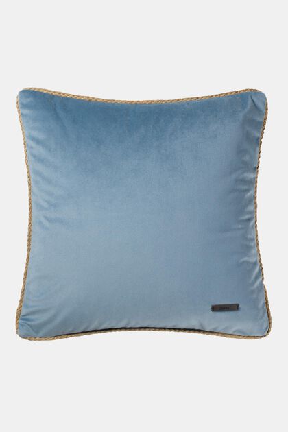 Cushion cover with sisal piping, BLUE, overview