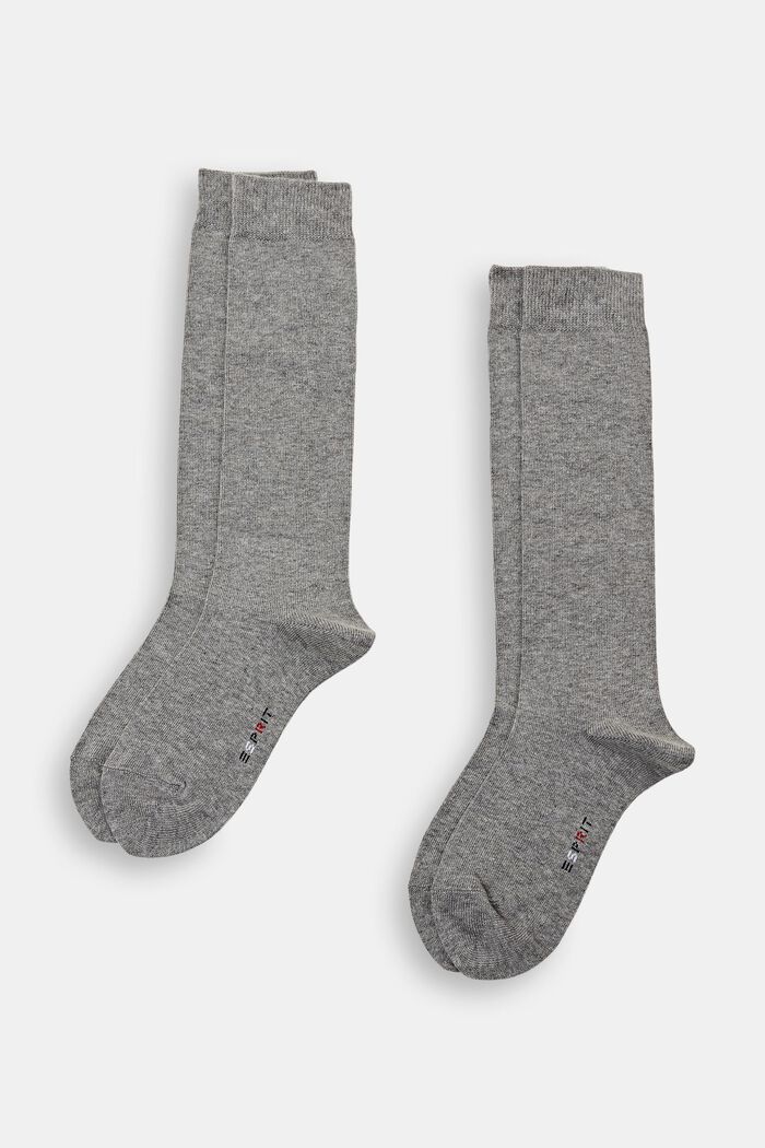 2-Pack Chunky Knit Socks, LIGHT GREY MELANGE, detail image number 0