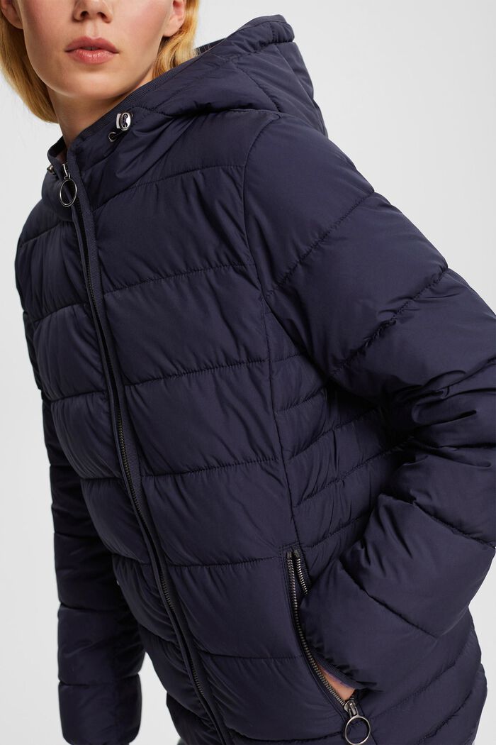 Quilted jacket with contrast lining, NAVY, detail image number 0
