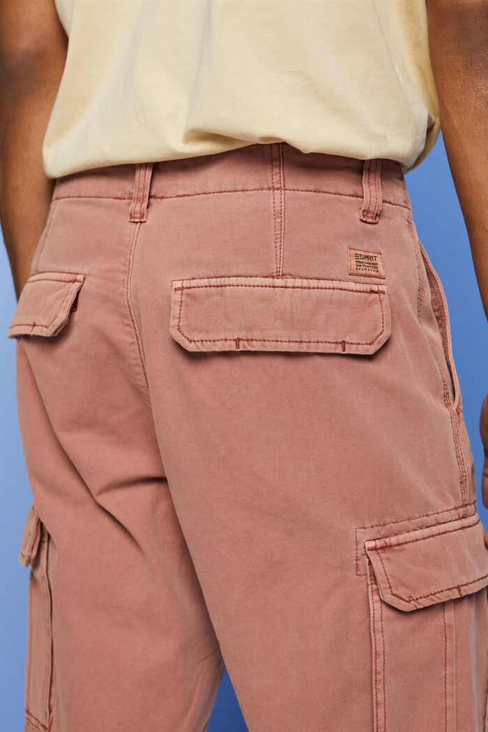 Cargo shorts, 100% cotton, DARK OLD PINK, detail image number 4