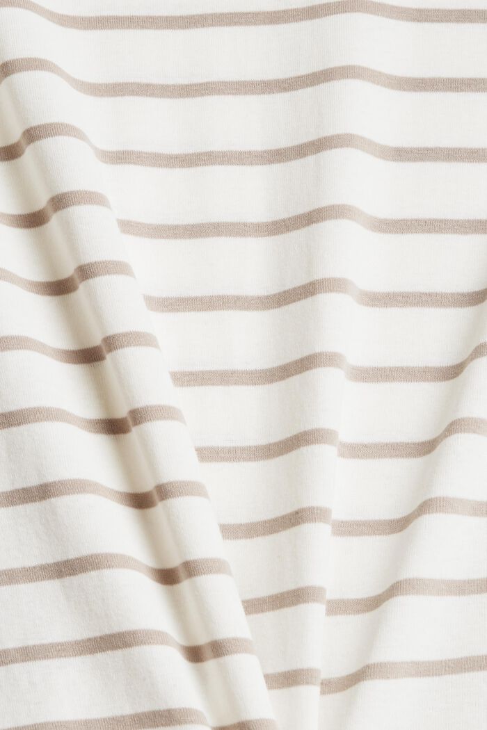 Striped cotton T-shirt, OFF WHITE, detail image number 4