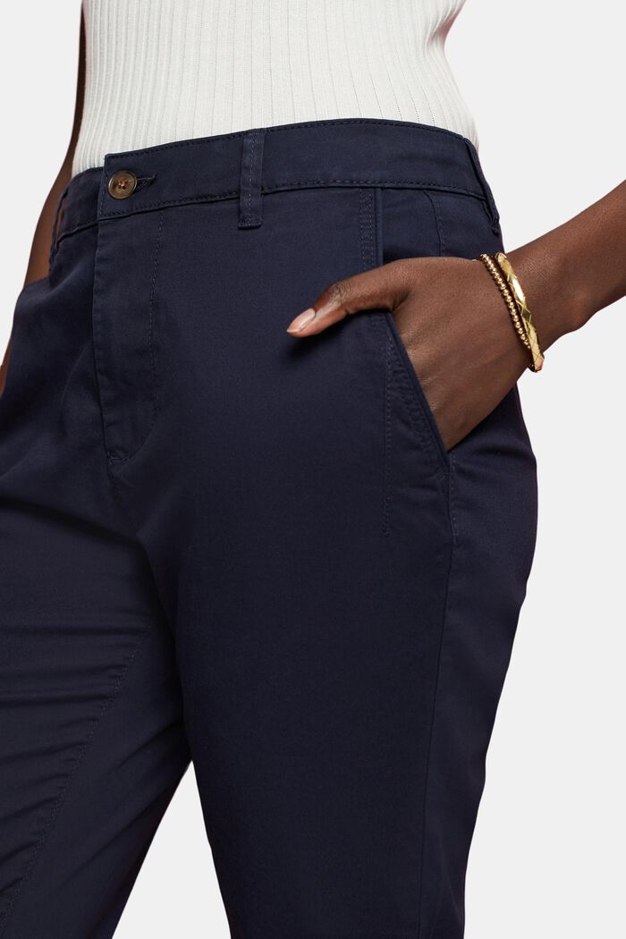 Stretch cotton chino, NAVY, detail image number 2