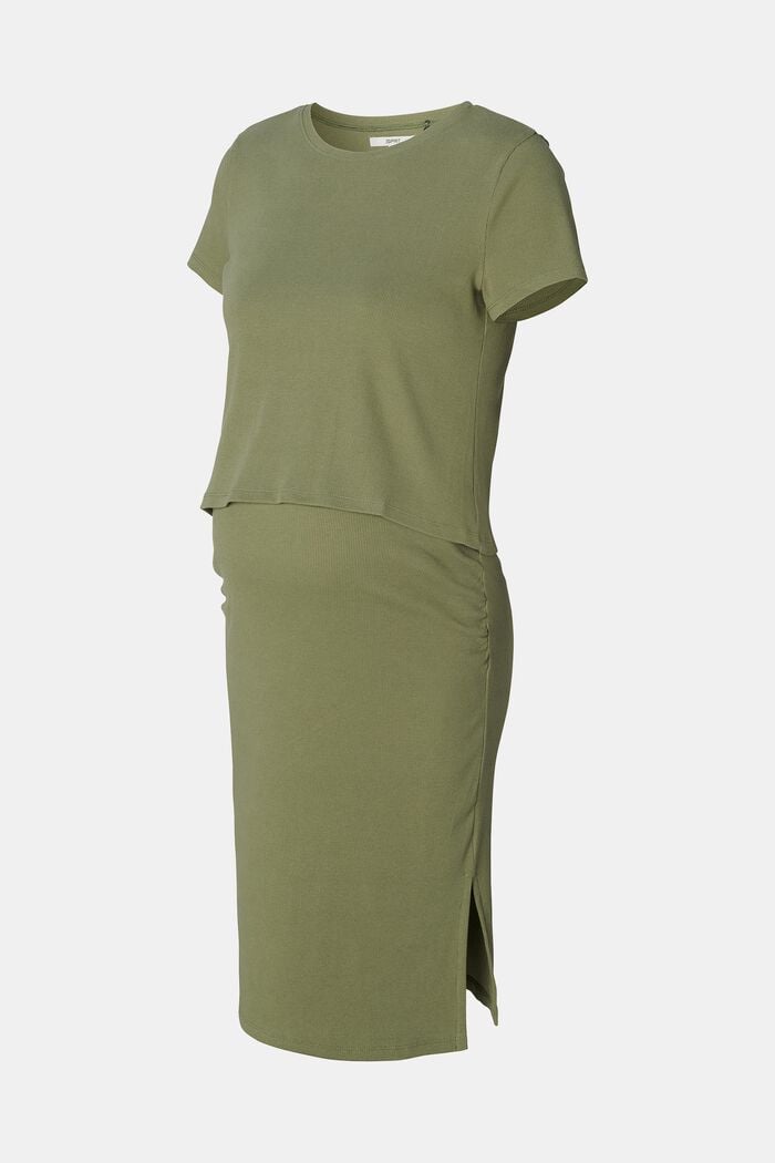 MATERNITY 2-Piece Set Top And Skirt, OLIVE GREEN, detail image number 4