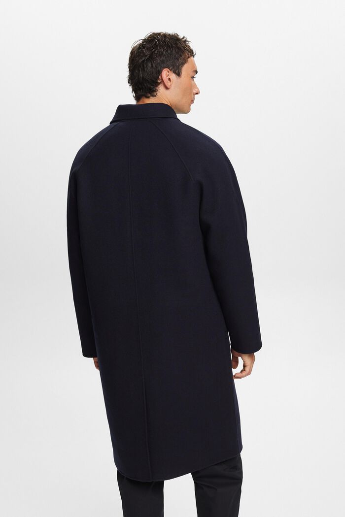 Wool Mac Coat, NAVY, detail image number 3