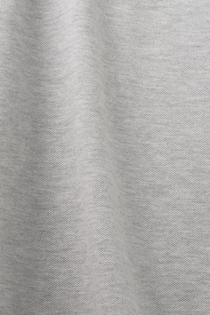 Two-tone piqué polo shirt, LIGHT GREY, detail image number 4