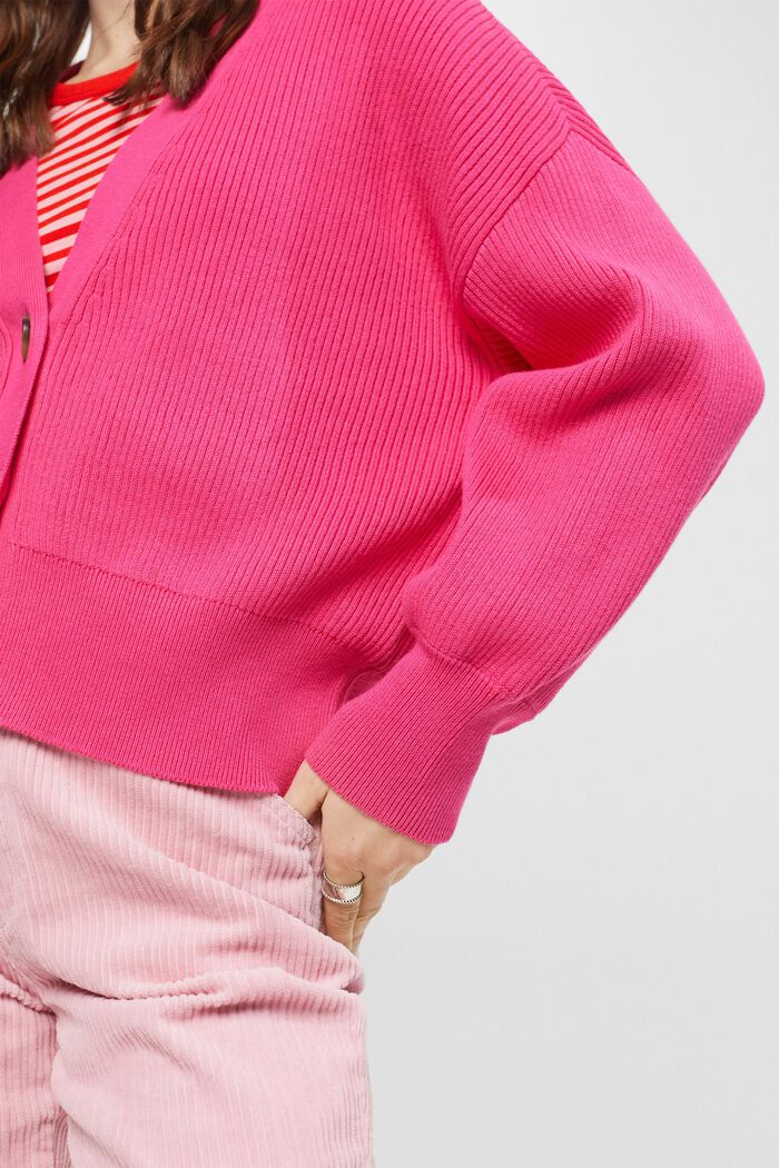 Knitted Cardigan, PINK FUCHSIA, detail image number 2