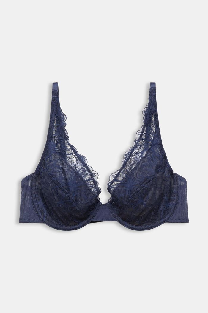 Lace Underwire Bra, NAVY, detail image number 5