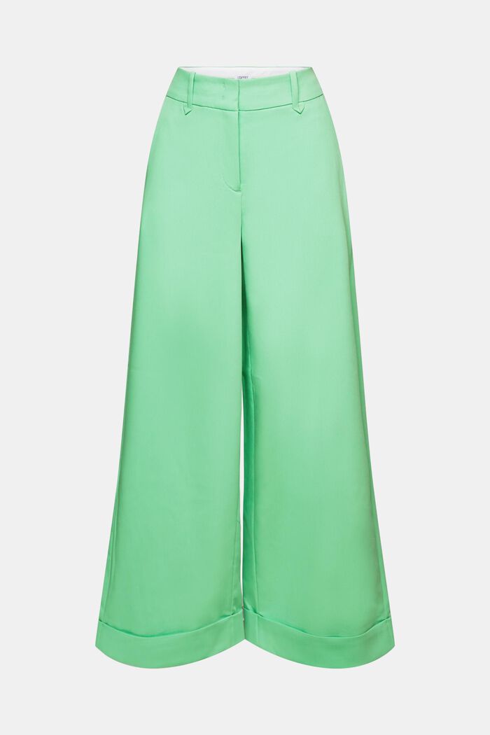 Twill Wide Leg Pants, CITRUS GREEN, detail image number 6