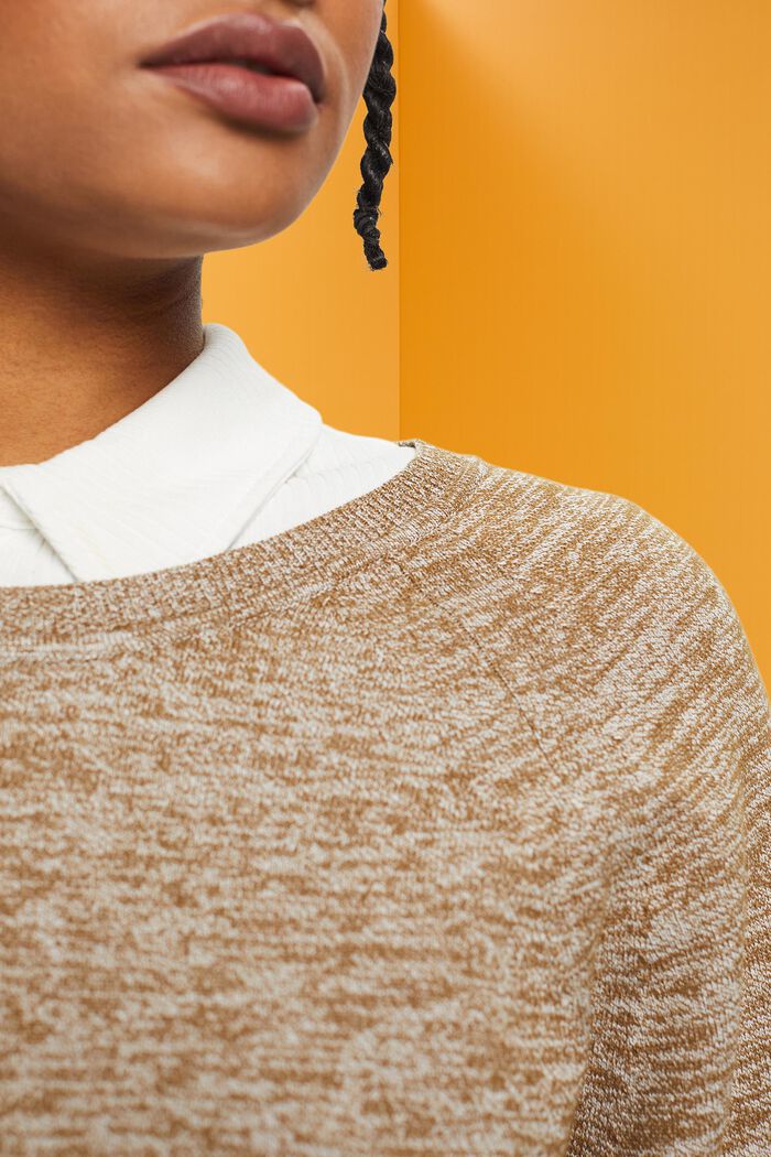 Sweater with batwing sleeves, PALE KHAKI, detail image number 2