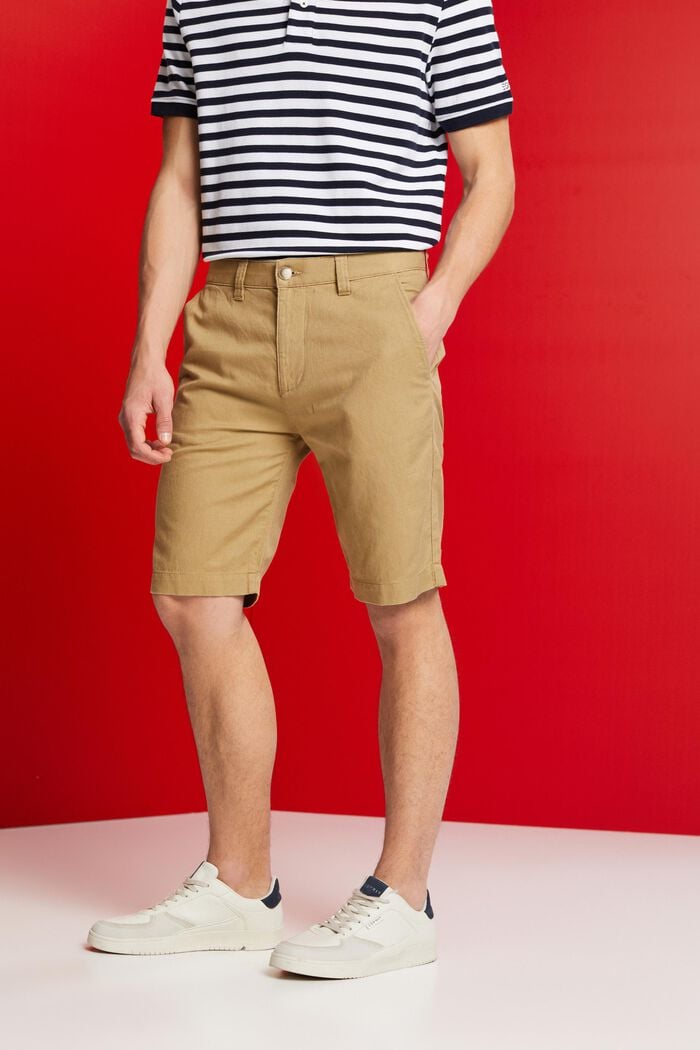 Chino-style shorts, KHAKI BEIGE, detail image number 0