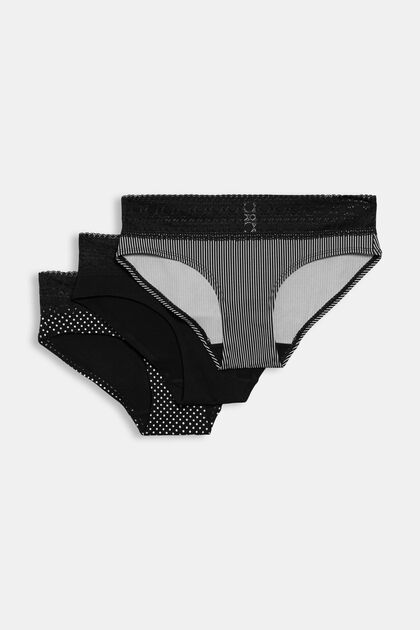 Pack of Three Lace Trim Briefs