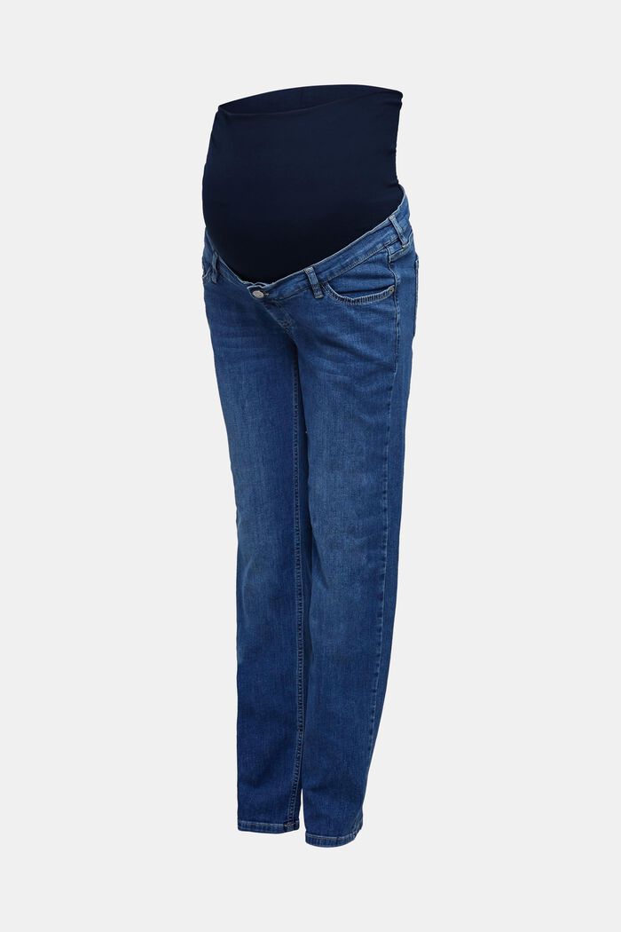 Stretch jeans with an over-bump waistband, MEDIUM WASHED, detail image number 4