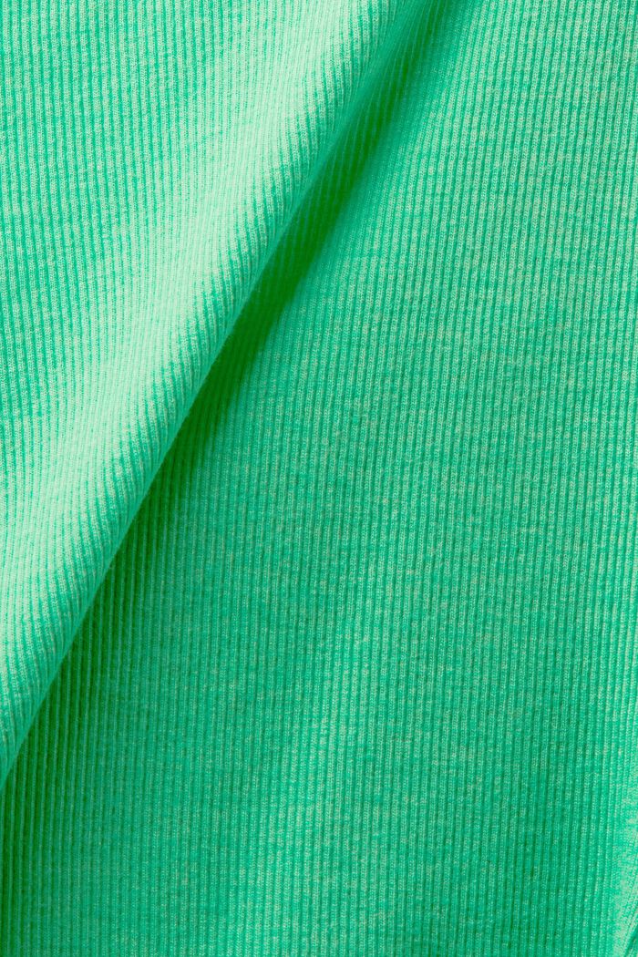 Off-The-Shoulder Ribbed T-Shirt, CITRUS GREEN, detail image number 5