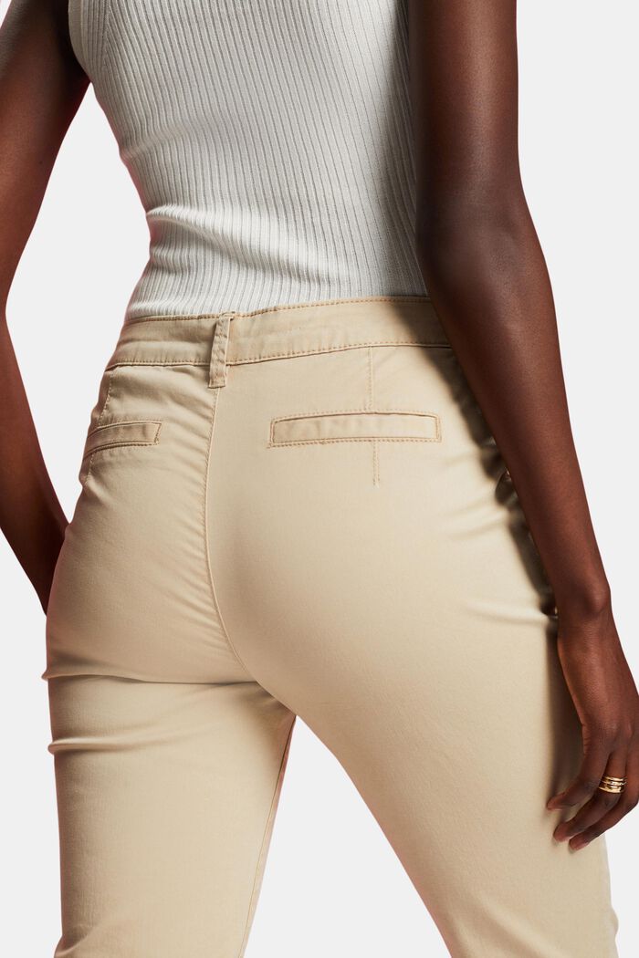 Stretch cotton chino, SAND, detail image number 4