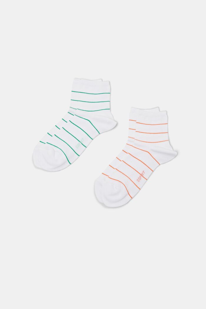 2-Pack Striped Chunky Knit Socks, WHITE MIX, detail image number 0