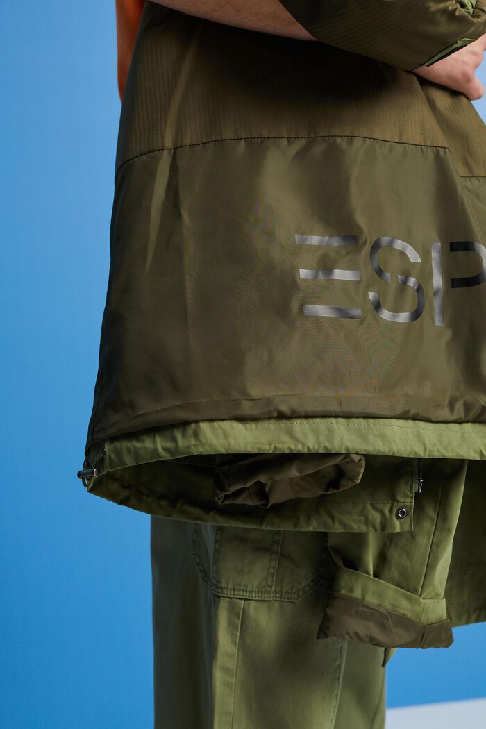 Blended cotton field jacket, OLIVE, detail image number 4