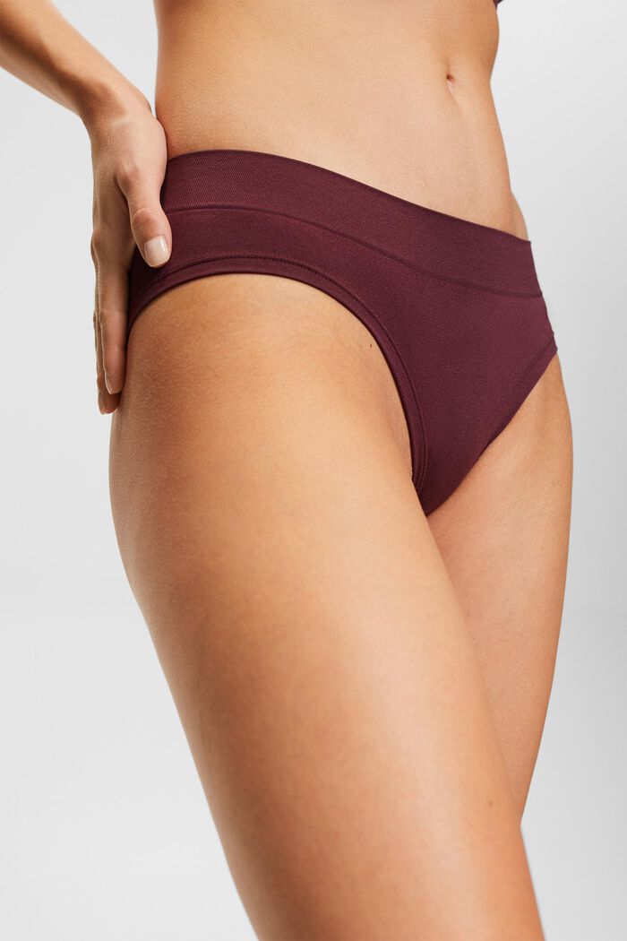 Seamless shorts, BORDEAUX RED, detail image number 0
