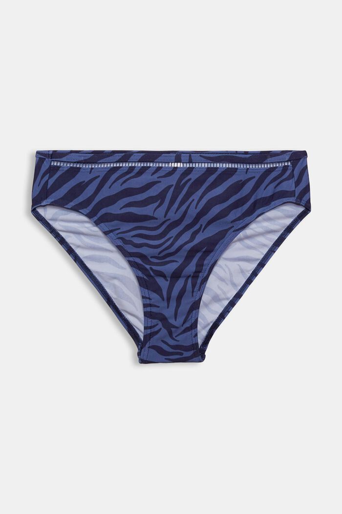 Made of recycled material: patterned bikini bottoms, NAVY, detail image number 1