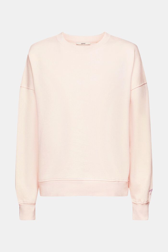 Sweatshirt with embroidered sleeve logo, PASTEL PINK, detail image number 6