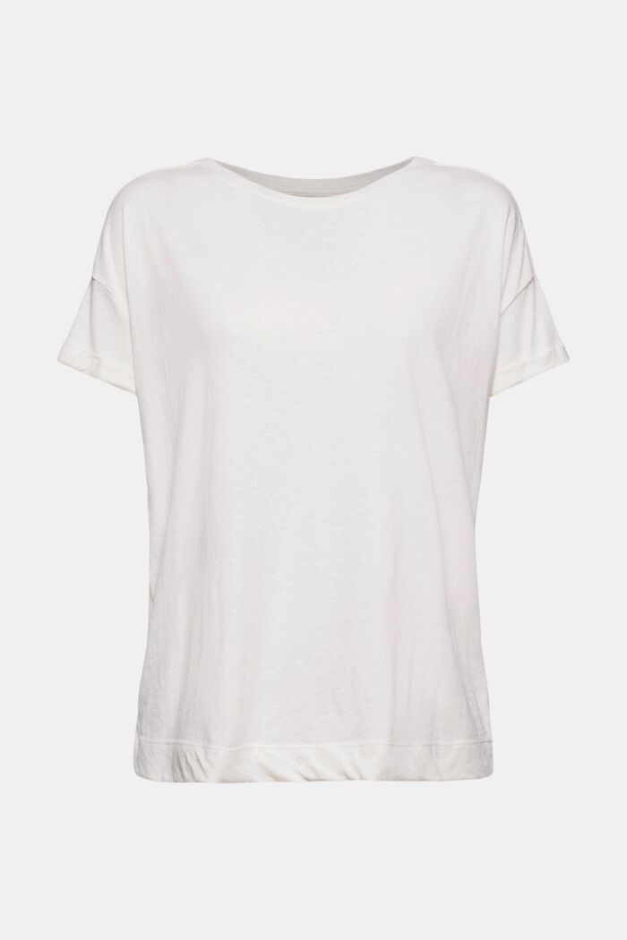 Recycled: T-shirt with organic cotton, OFF WHITE, overview