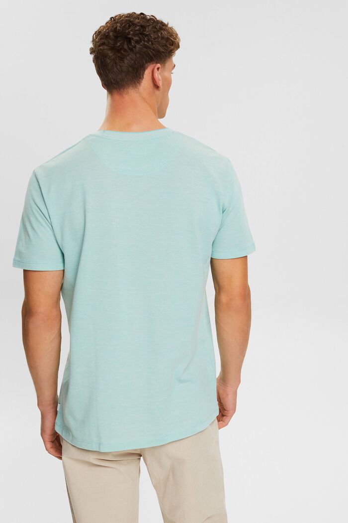 Cotton piqué T-shirt, LIGHT TURQUOISE, detail image number 3