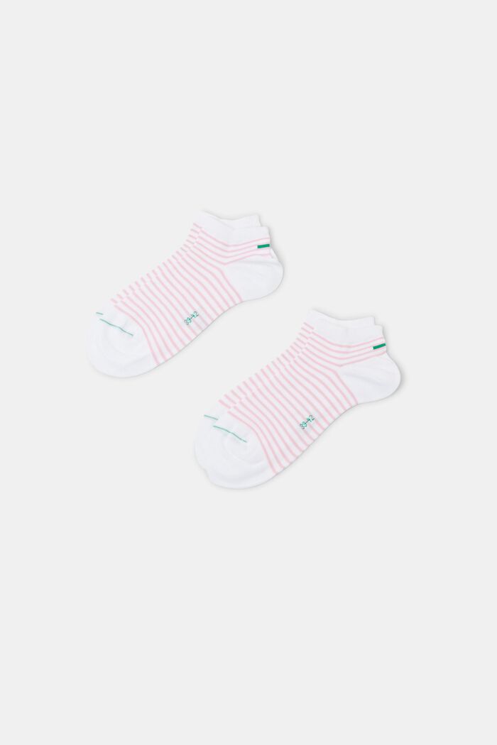 2-Pack Striped Sneaker Socks, OFF WHITE, detail image number 0