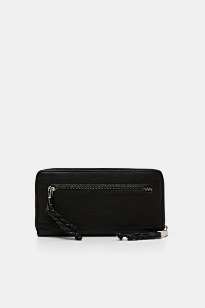 Large leather zip around purse
